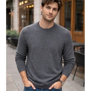 Vintage Y2K Gap Small $98 Cotton Cashmere Classic Gray Heather Oversized Sweater